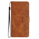 Seven Butterflies Embossed Leather Phone Case